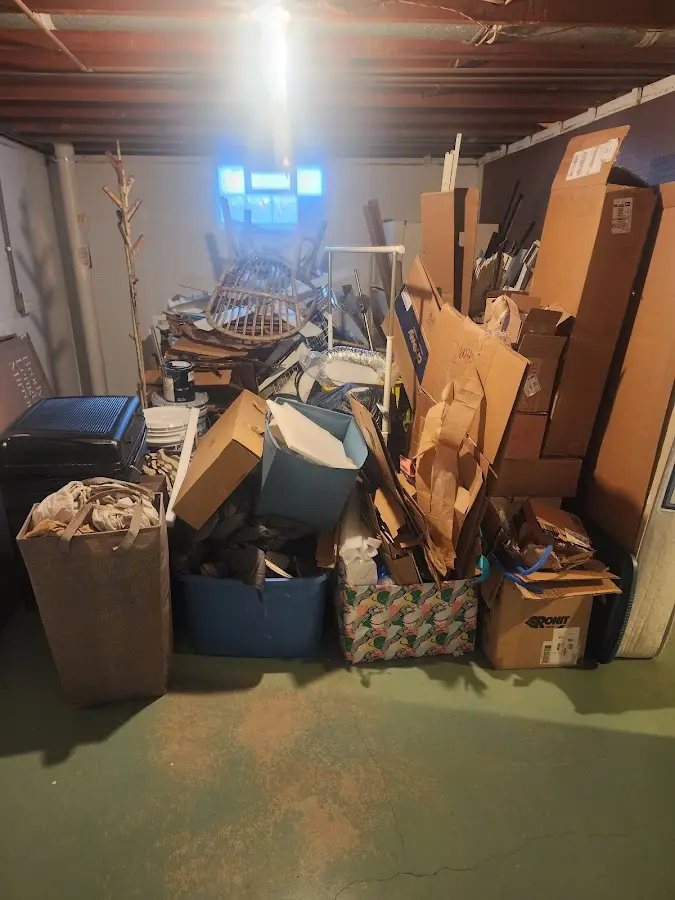 Roll-off dumpster container at job site for 20 Yard Dumpster Rental in Enoch